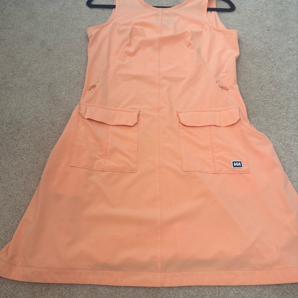 Helly Hansen Peach A-Line Sleeveless Dress with Flap pocke and side zip pockets